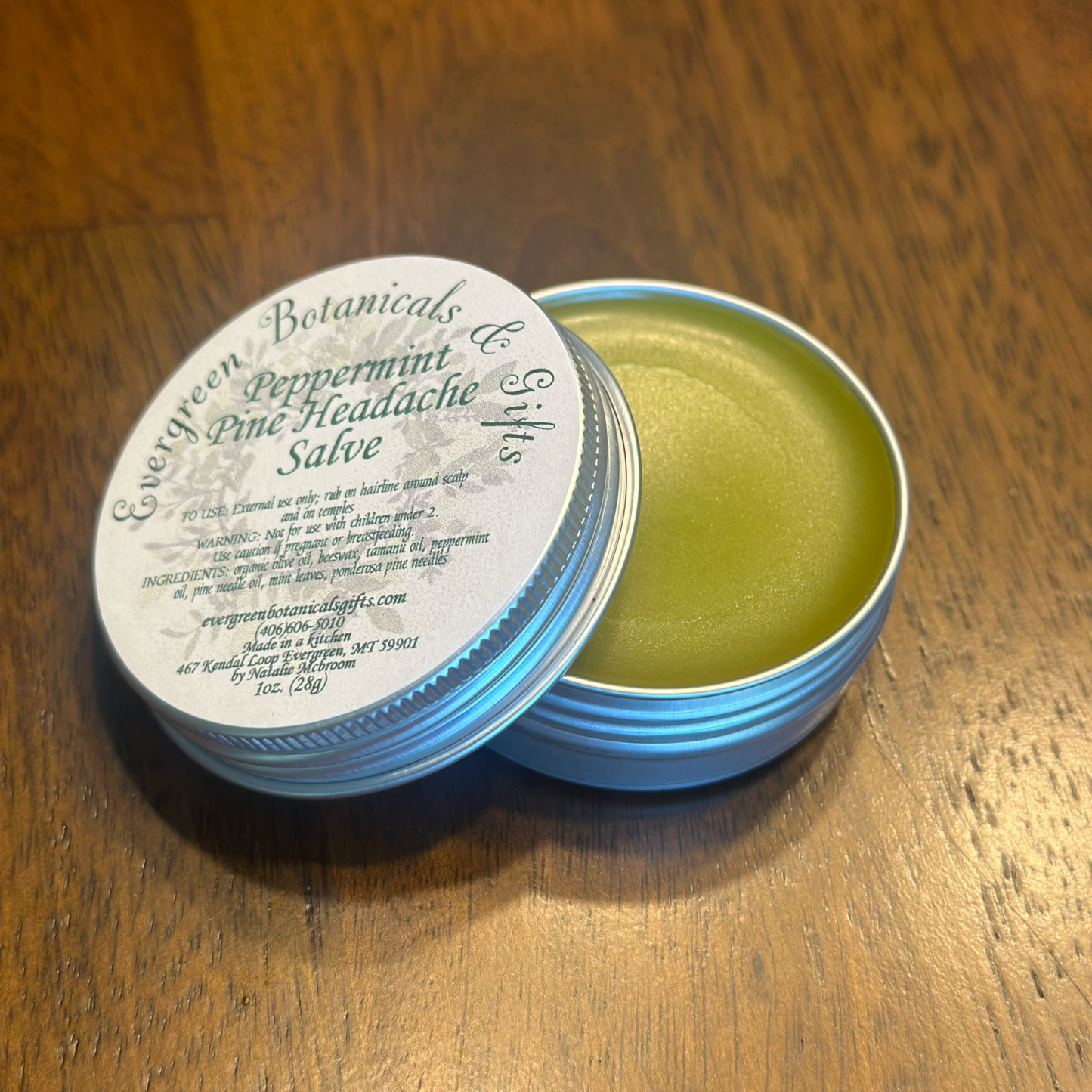 Peppermint Pine Headache Salve