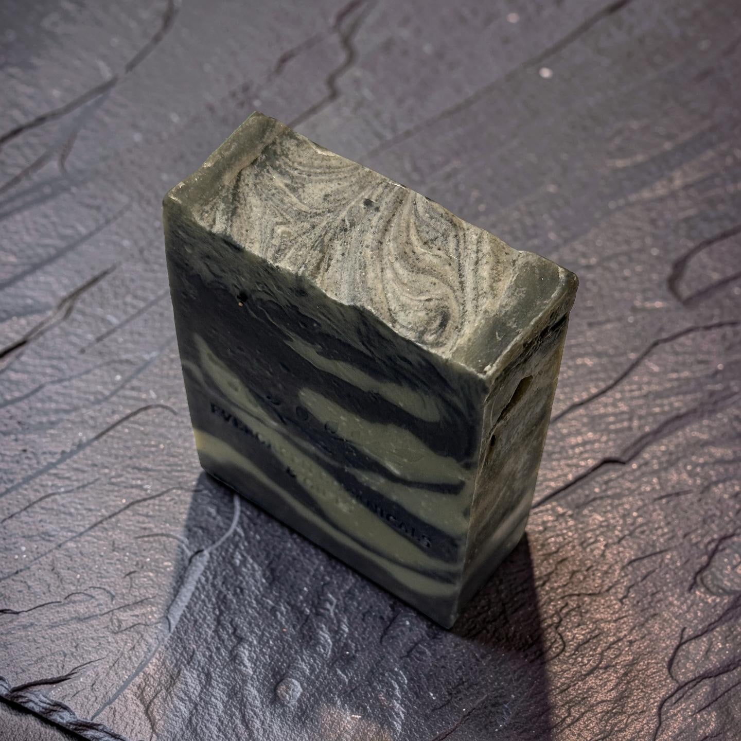 Verdant Charcoal Swirl Soap Bar