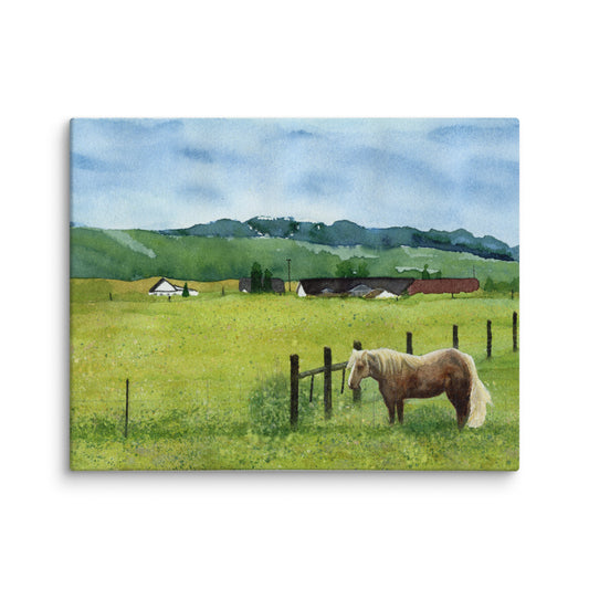 Palomino Watercolor Print Canvas