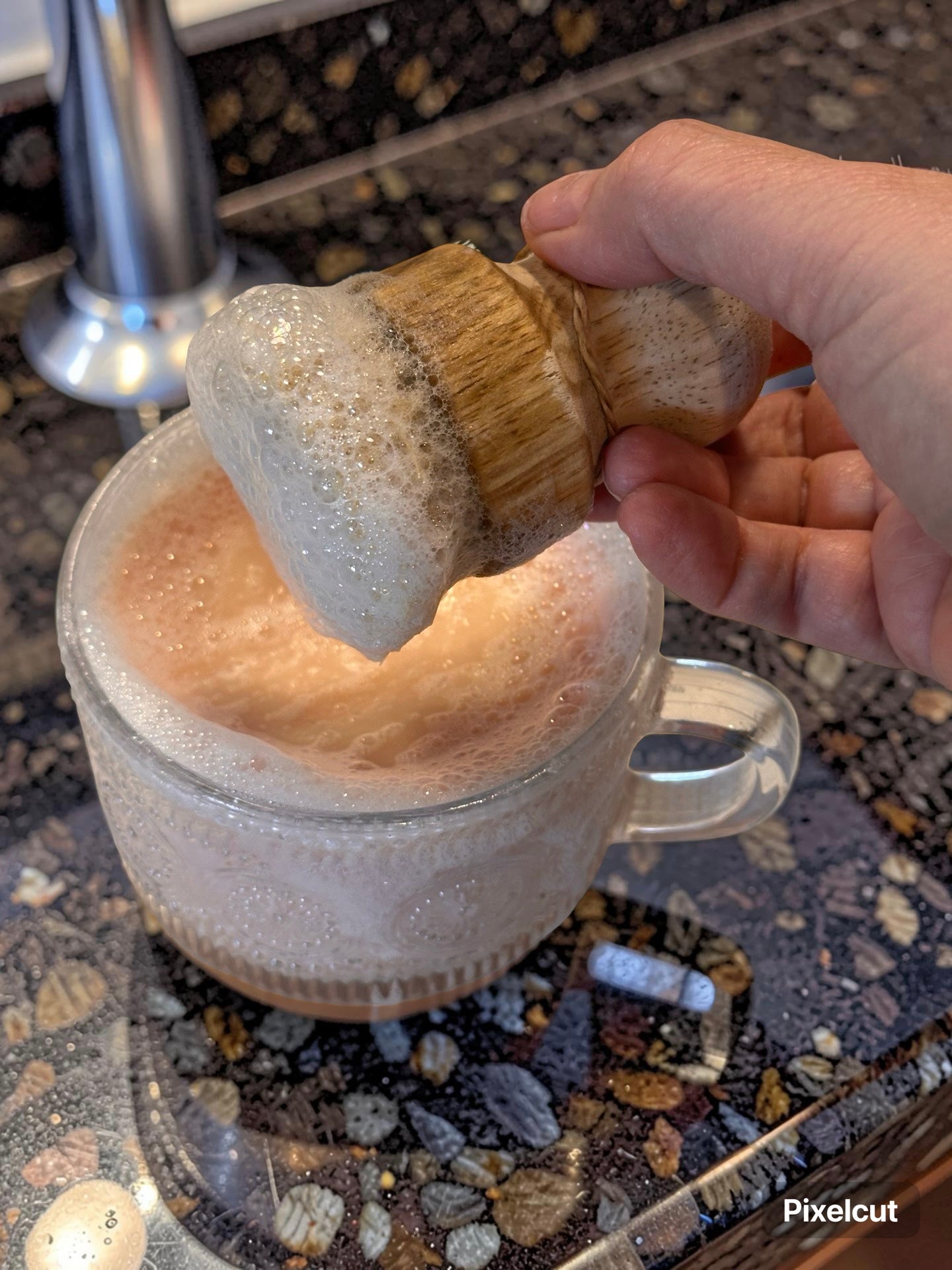 Solid Dish Soap in a Beautiful Glass Mug